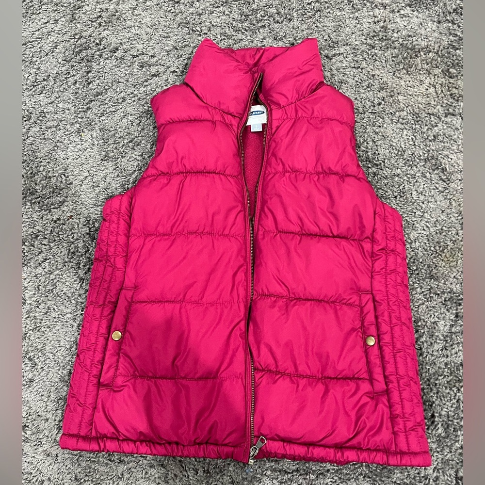 Pink puffer vest